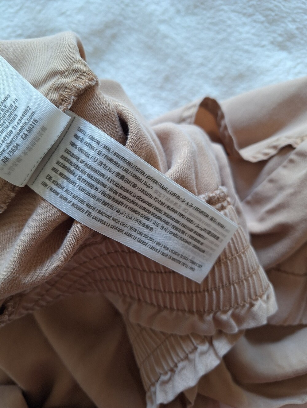 Abercrombie & Fitch 100% Lyocell Tan Paperbag Waist Jogger Pants M - Picture 6 of 7
